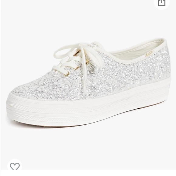 Kate Spade White sequined sneakers - Picture 1 of 1